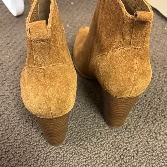Marc Fisher Camel Suede Ankle Booties - Picture 3 of 4